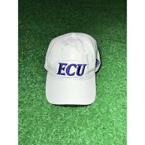 Adidas East Carolina Pirates ECU Hat White Adjustable Strap One Size Good Shape